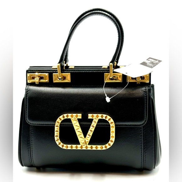 VALENTINO GARAVANI Rockstud Alcove Mini Leather Double Handle Bag - Picture 4 of 9